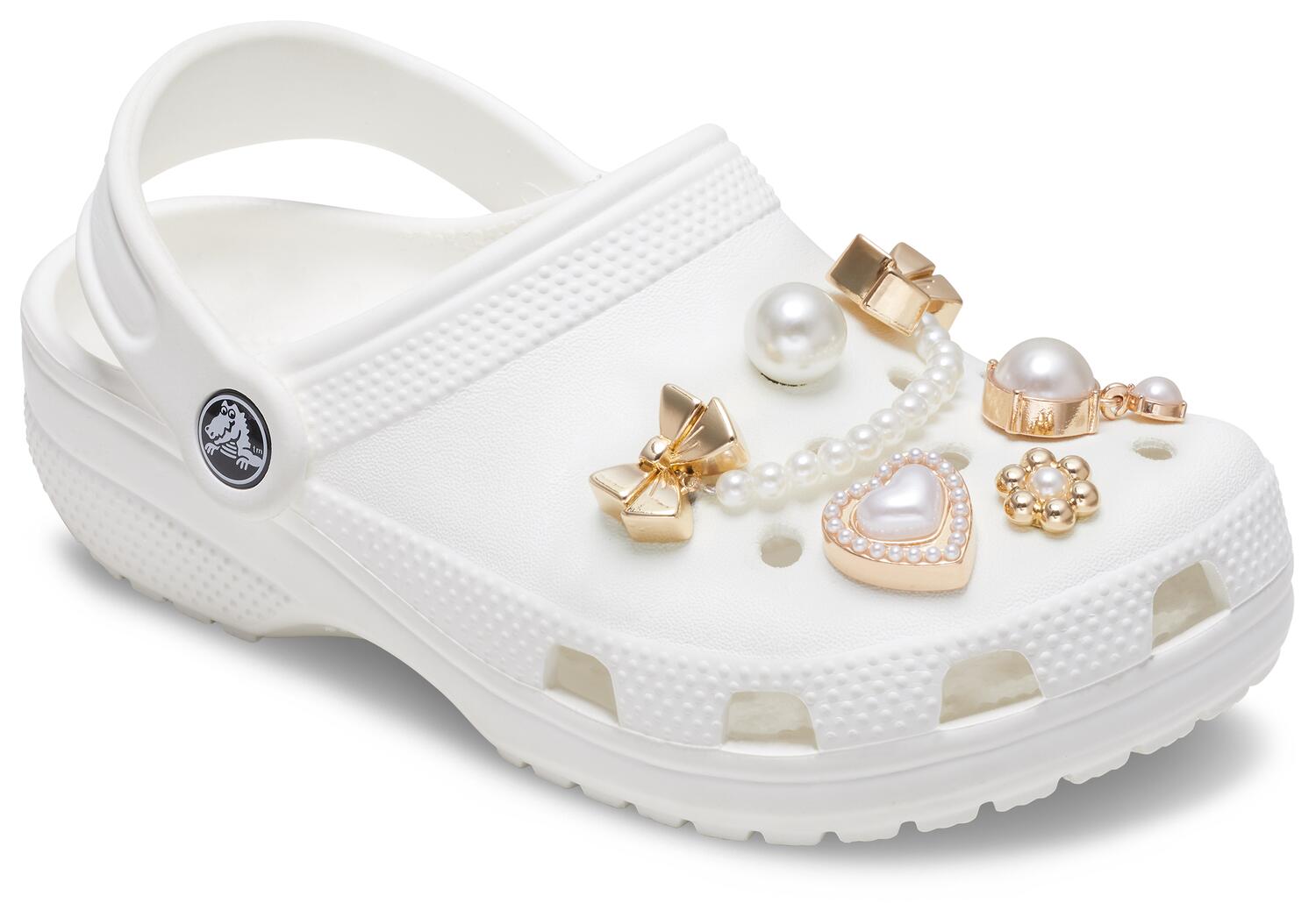 Crocs Charms, Pearly Gold - 5 stk.